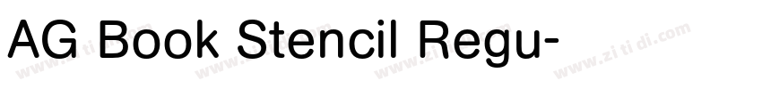 AG Book Stencil Regu字体转换